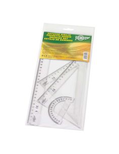 Juego De Reglas Faibo Escuadra Cartabon Regla Semicirculo