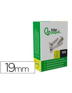 Encuadernadores Liderpapel Niquelados N.3 19 Mm Caja De 100 Unidades