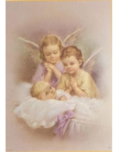Cartel 49X68  614-Cr. Nº 17 Dos Angeles Con Niño