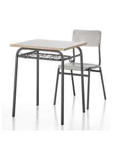 Pupitre 60x50x76 cm Con Silla Alt. 46 cm (Epoxi Color Haya)