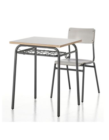 Pupitre 60x50x76 cm Con Silla Alt. 46 cm (Epoxi Color Haya)