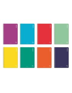 Bloc Espiral Lamela Folio Cuadrovia 2.5 Mm Tapa Polipropileno Fluor 80 Hojas Colores Surtidos