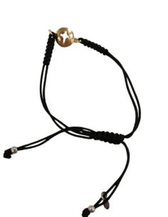 Pulsera Nudos Plata Dorada Ley Cruz 10Mm C/Caja