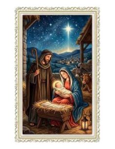 Christmas calidad estampado oro caliente nº44 10x15cm con sobre