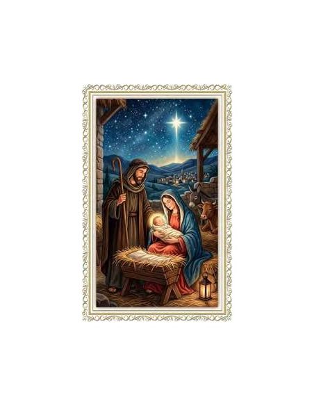 Christmas calidad estampado oro caliente nº44 10x15cm con sobre