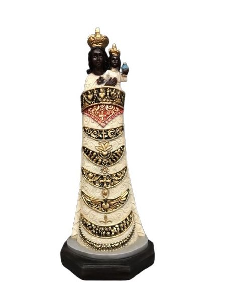 Virgen de Loreto 30 cm resina marmol