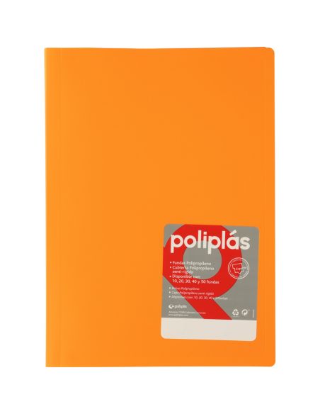Carpeta 20 Fundas Poliplas Folio Opaco colores Surtidos