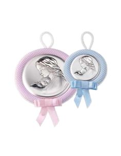 Medalla Cuna Plata 6,5Cm Maternidad 10490 Rosa