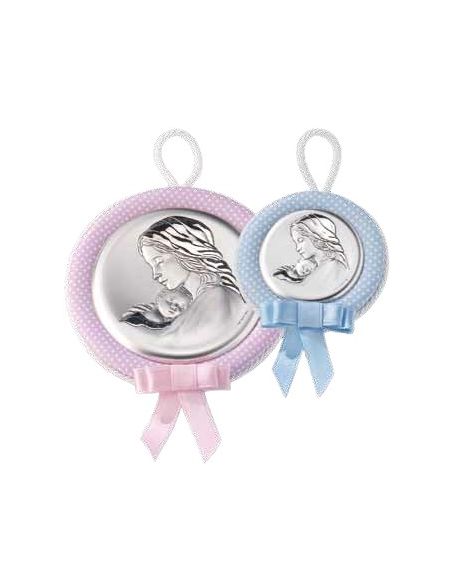 Medalla Cuna Plata 6,5Cm Maternidad 10490 Rosa
