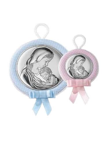 Medalla Cuna Plata 6,5Cm Maternidad 10496 Celeste