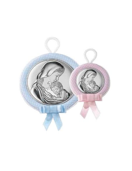 Medalla Cuna Plata 6,5Cm Maternidad 10496 Celeste