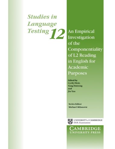 An Empirical Investigation of the Componentiality of L2 Reading in English for Academic Purposes