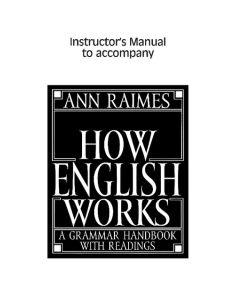How English Works Instructor's Manual
