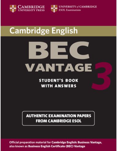 Cambridge BEC Vantage 3 Student's Book with Answers