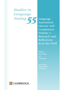 Language Assessment Literacy and Competence Volume 1: Research and Reflections from the Field Paperback