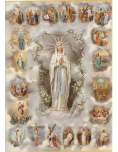 Cartel 49X68  614-Cr. Nº 19 Misterios Del Rosario