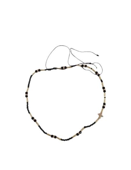 Rosario Collar Cristal Color Negro