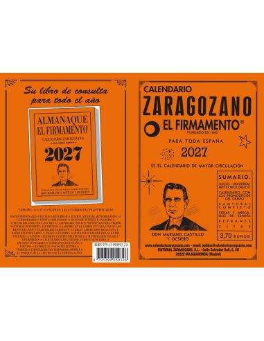 Calendario Zaragozano 2027 - Firmamento