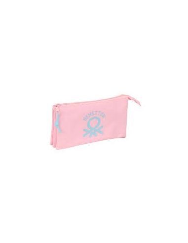 Portatodo Triple Benetton Basics "Rosa Pastel"