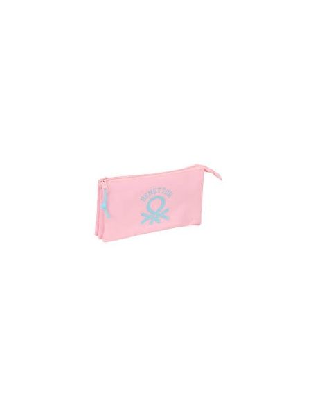 Portatodo Triple Benetton Basics "Rosa Pastel"