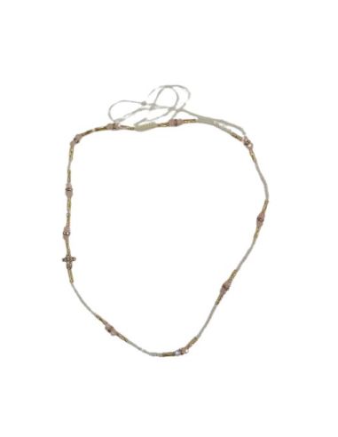 Rosario Collar Cristal Color Beige