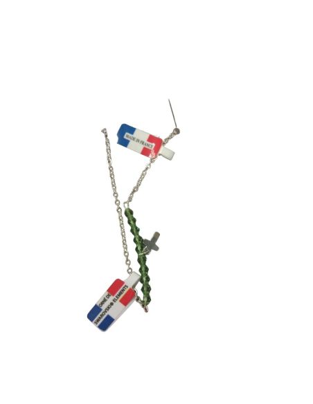 Pulsera Piedras Swarovski Verde Con Cruz