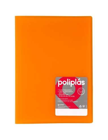 Carpeta 50 Fundas Poliplas A4 Translucido colores Surtidos