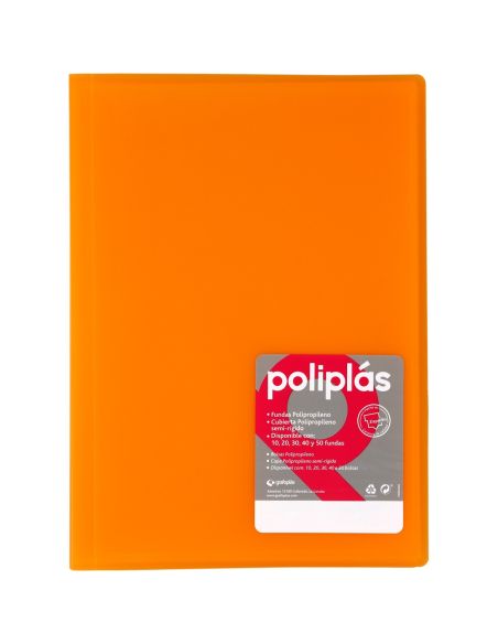Carpeta 50 Fundas Poliplas A4 Translucido colores Surtidos