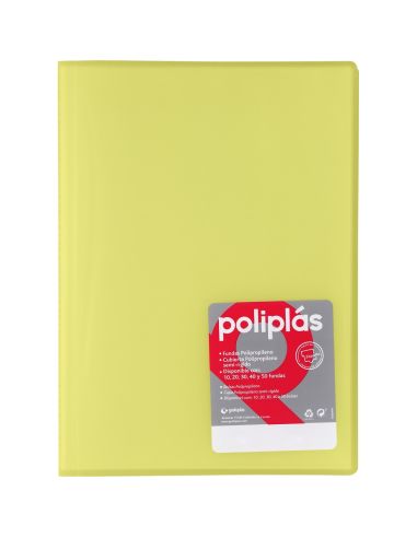 Carpeta 50 Fundas Poliplas A4 Translucido colores Surtidos