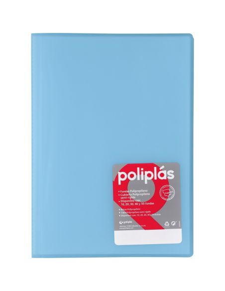 Carpeta 50 Fundas Poliplas A4 Translucido colores Surtidos