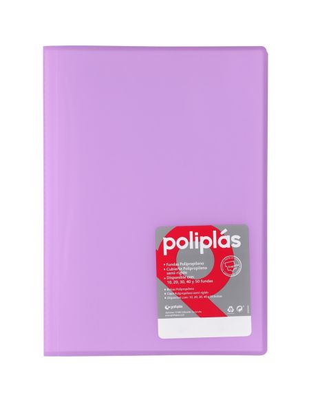 Carpeta 50 Fundas Poliplas A4 Translucido colores Surtidos