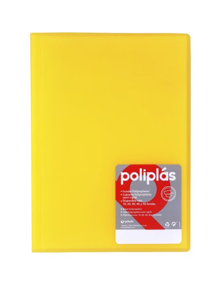Carpeta 50 Fundas Poliplas A4 Translucido colores Surtidos