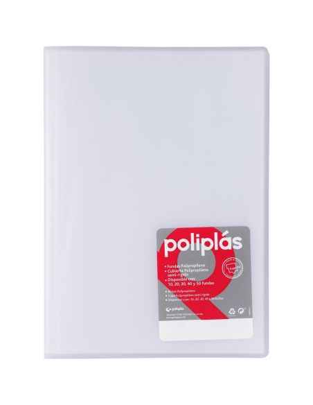 Carpeta 50 Fundas Poliplas A4 Translucido colores Surtidos