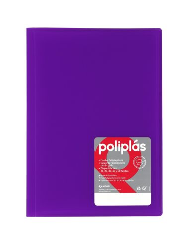Carpeta 50 Fundas Poliplas A4 Translucido colores Surtidos