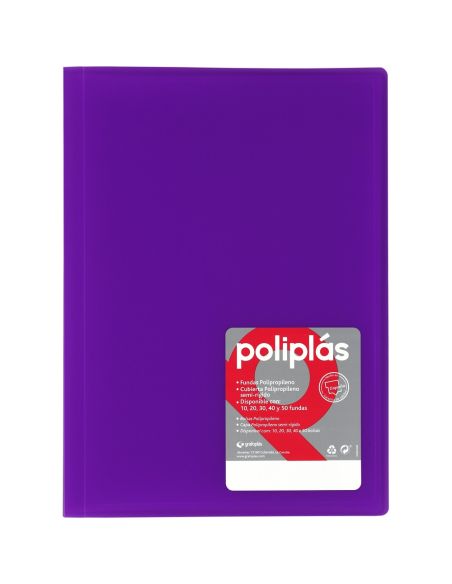 Carpeta 50 Fundas Poliplas A4 Translucido colores Surtidos