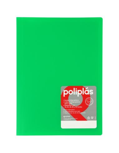 Carpeta 20 Fundas Poliplas Folio Opaco Colores Surtidos