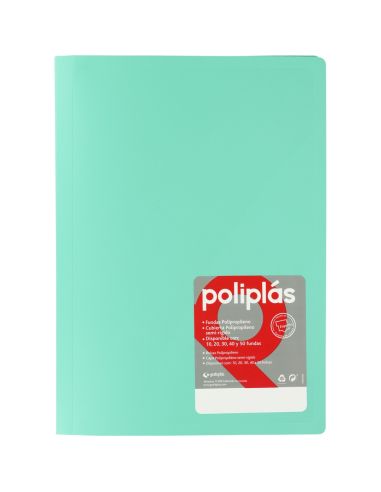 Carpeta 20 Fundas Poliplas Folio Opaco Colores Surtidos