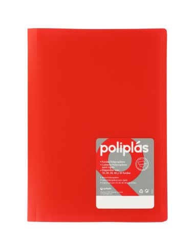 Carpeta 20 Fundas Poliplas Folio Opaco Colores Surtidos
