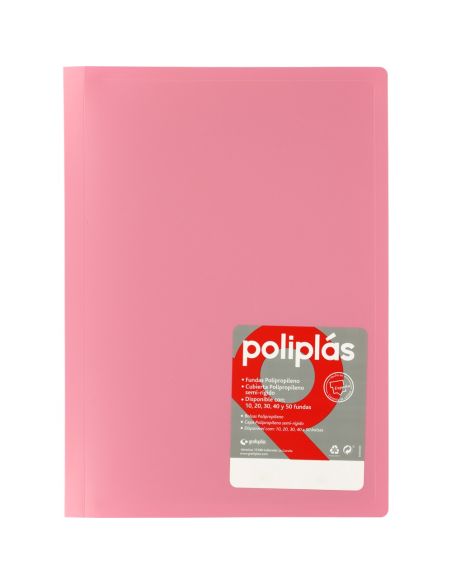 Carpeta 20 Fundas Poliplas Folio Opaco Colores Surtidos