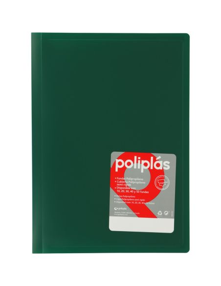Carpeta 20 Fundas Poliplas Folio Opaco Colores Surtidos