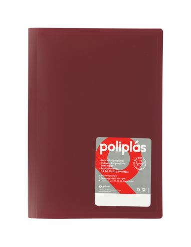 Carpeta 20 Fundas Poliplas Folio Opaco Colores Surtidos