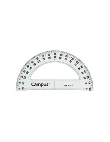Transportador Semicírculo Campus University Plástico 13 Cm.