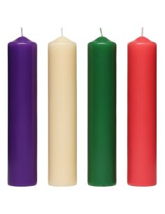 Velas Adviento 8X20Cm 4 Colores Liturgicos