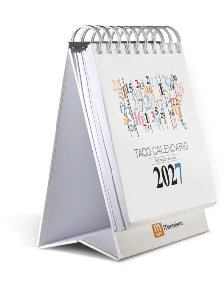 Taco Calendario Del Corazon De Jesus Mesa Numeros 2027