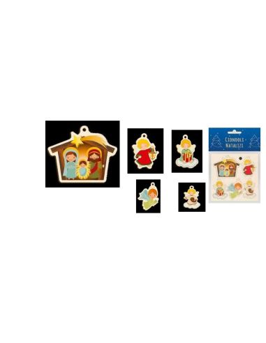 Nacimiento Colgantes Infantil Madera 4X4,5Cm (5)