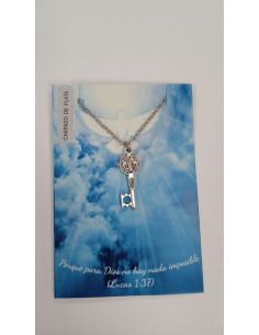Collar llave S.Benito 24mm plateado c/cadena acero