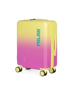Maleta de viaje rígida 55 x 40 x 23 cm, colección Sunset, rosa