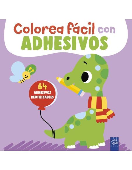 Colorea Facil Con Adhesivos - Dinosaurio