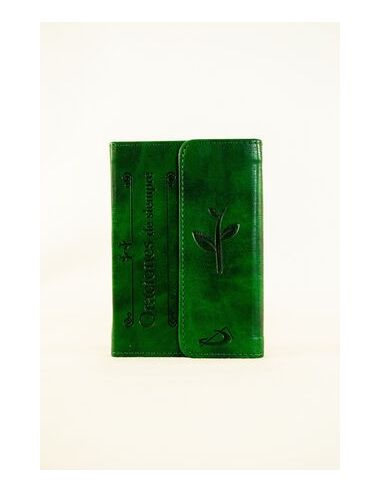 Oraciones de siempre-cubierta símil piel verde imán