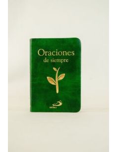 Oraciones de siempre-cubierta símil piel verde con estampación oro